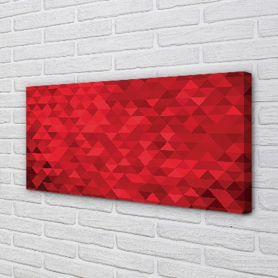 Obraz canvas Červené vzor trojuholníky