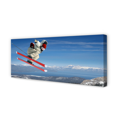 Obraz canvas mountain lyžiar