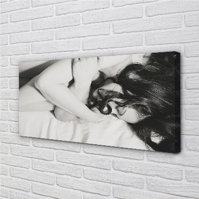 Obraz canvas spiace ženu