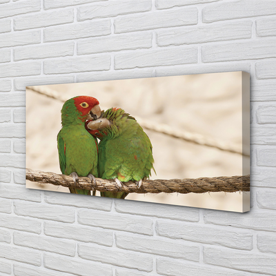 Obraz na plátne zelené papagáje