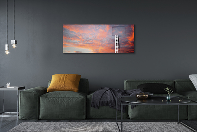 Obraz na plátne Rebrík slnko oblohu