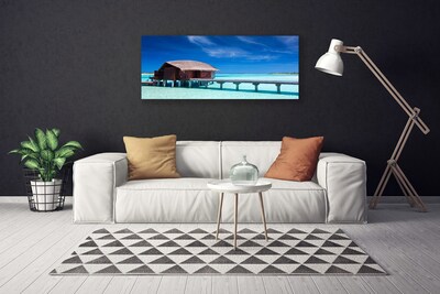 Obraz na plátne More pláž dom architektúra