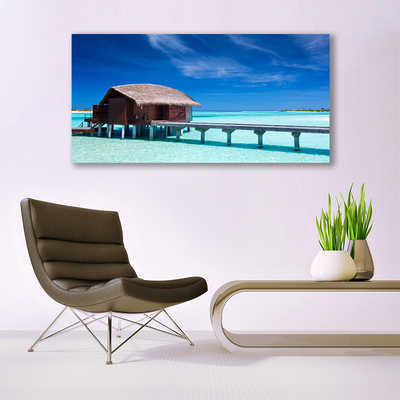Obraz na plátne More pláž dom architektúra