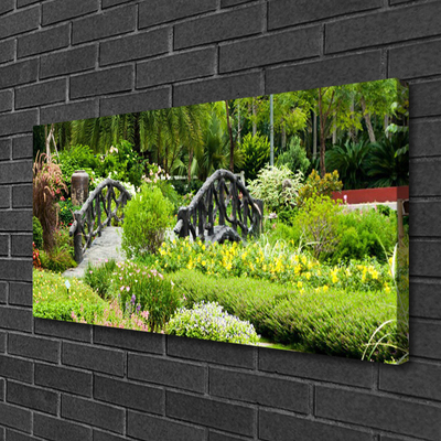 Obraz na plátne Botanická záhrada most umenie