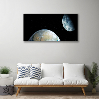 Obraz na plátne Mesiac zeme vesmír
