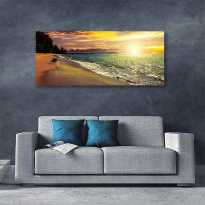 Obraz na plátne Slnko pláž more krajina