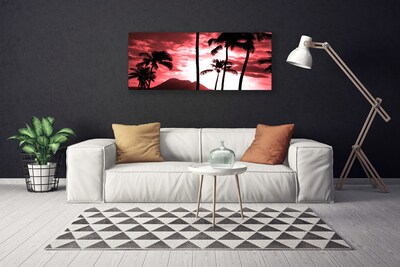 Obraz na plátne Hora palmy stromy príroda