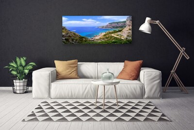 Obraz na plátne More pláž hory príroda