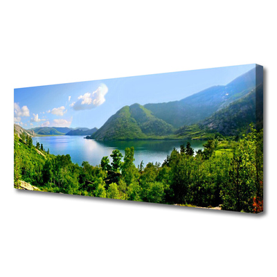 Obraz na plátne Les jazero hory príroda