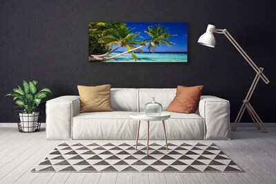 Obraz na plátne Palma strom more krajina