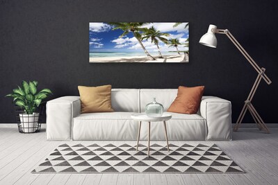 Obraz na plátne More pláž palma krajina