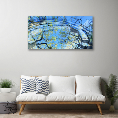 Obraz na plátne Voda stromy umenie