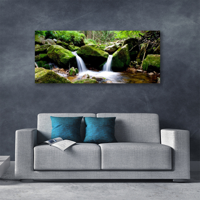 Obraz na plátne Vodopád skaly príroda
