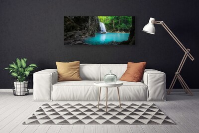 Obraz na plátne Jazero vodopád príroda