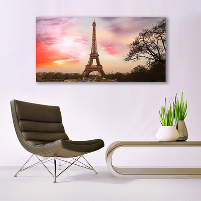 Obraz na plátne Eiffelova veža architektúra