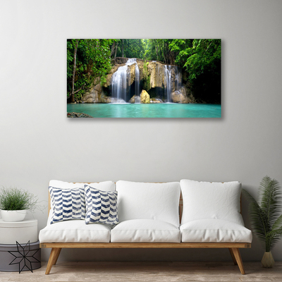 Obraz na plátne Vodopád strom príroda