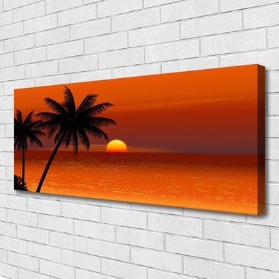 Obraz na plátne Palma more slnko krajina