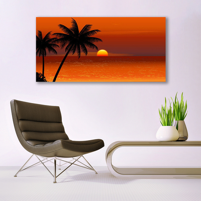 Obraz na plátne Palma more slnko krajina