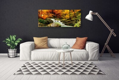 Obraz na plátne Vodopád les príroda