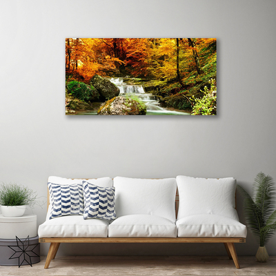 Obraz na plátne Vodopád les príroda