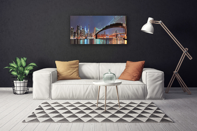 Obraz na plátne Mesto most architektúra
