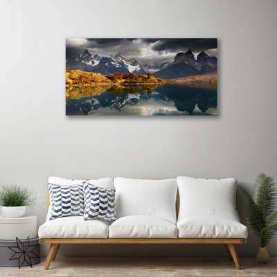 Obraz na plátne Hora jazero príroda