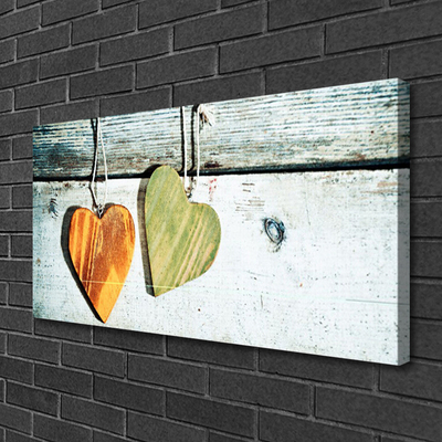 Obraz na plátne Srdce drevo umenie