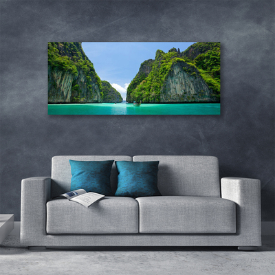 Obraz Canvas Hora voda záliv krajina