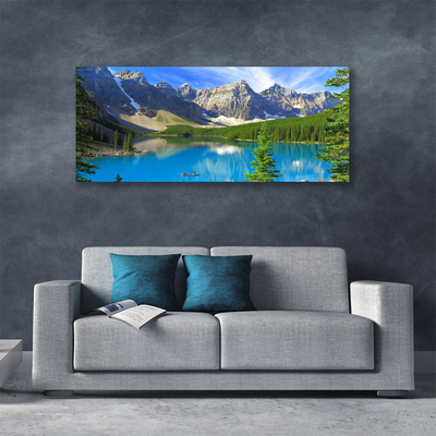 Obraz Canvas Jazero hora les príroda