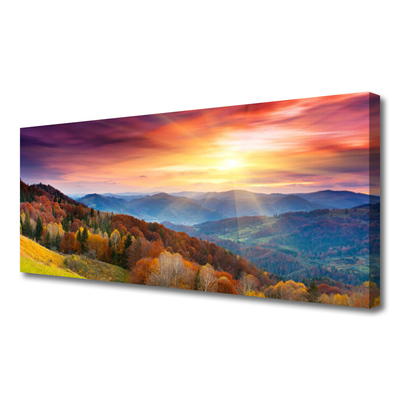Obraz Canvas Hora les slnko krajina