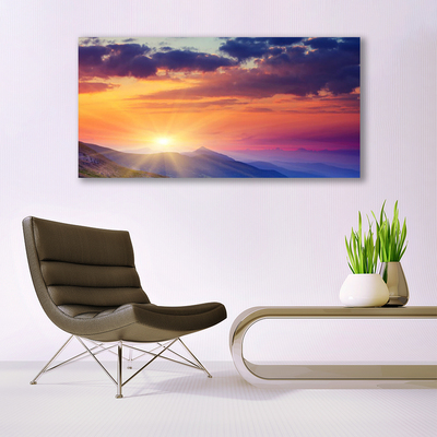Obraz Canvas Slnko hory príroda