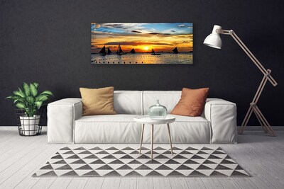 Obraz Canvas Loďky more slnko krajina