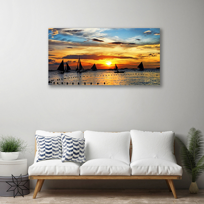 Obraz Canvas Loďky more slnko krajina