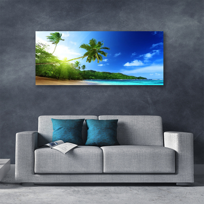 Obraz Canvas Pláž more palma krajina