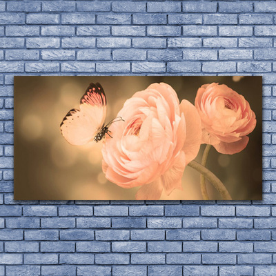 Obraz Canvas Motýľ ruže príroda