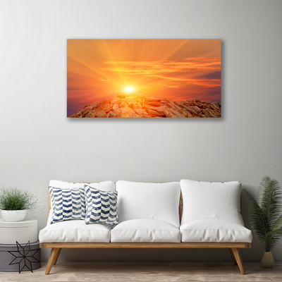Obraz Canvas Slnko nebo hora krajina