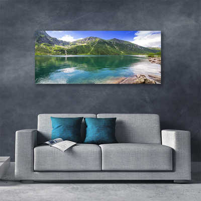 Obraz Canvas Hora jazero príroda