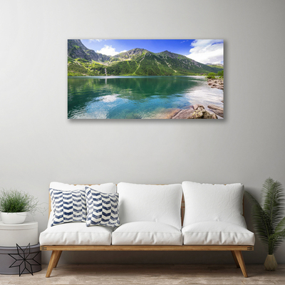 Obraz Canvas Hora jazero príroda