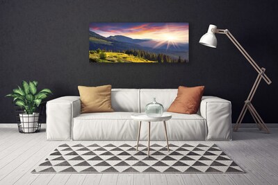 Obraz Canvas Hora les slnko krajina