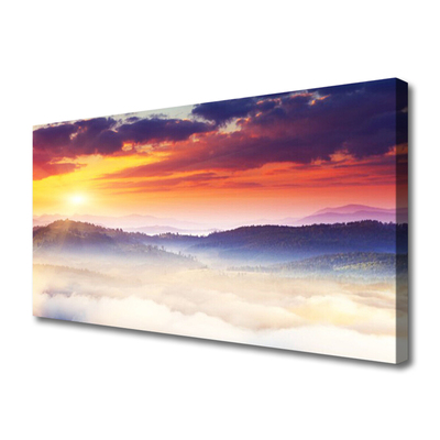 Obraz Canvas Hora slnko krajina