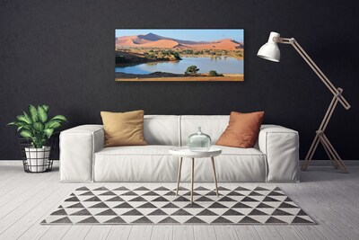 Obraz Canvas Jazero púšť krajina