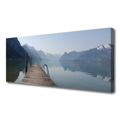 Obraz Canvas Mólo jazero hory príroda