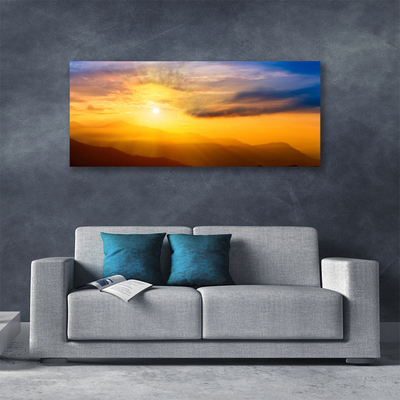 Obraz Canvas Hory slnko mraky príroda