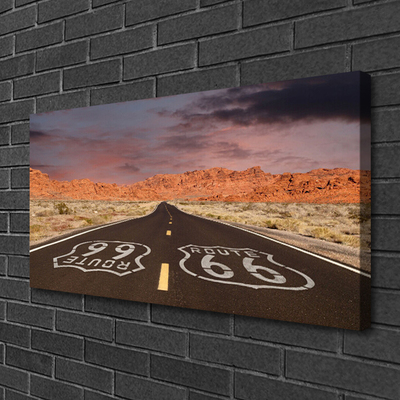 Obraz Canvas Diaľnica cesta púšť