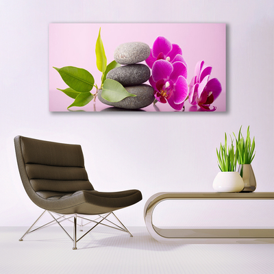 Obraz Canvas Orchidea vstavač kamene