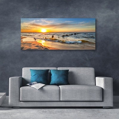 Obraz Canvas More západ slnka pláž