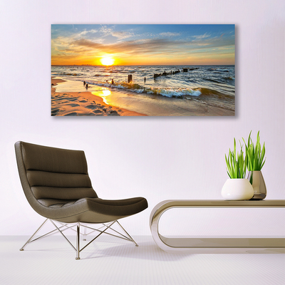 Obraz Canvas More západ slnka pláž
