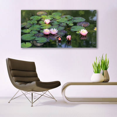 Obraz Canvas Vodné lilie rybník príroda