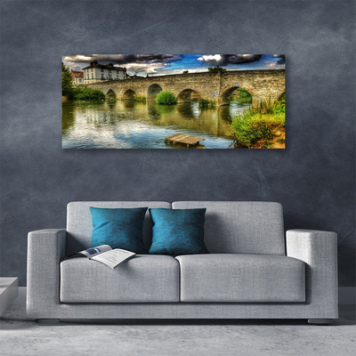 Obraz Canvas Most rieka architektúra