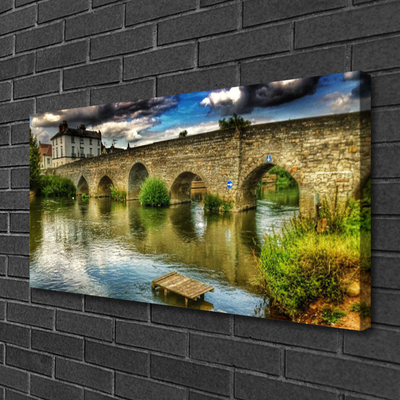 Obraz Canvas Most rieka architektúra